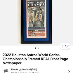 Houston Astros World Series Paper