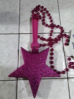 Pink beads with Clapper star $1