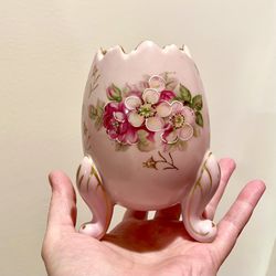 Inarco Japan Cracked Egg Pink Planter Vase