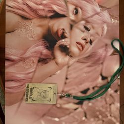 Melanie martinez listening event poster and lanyard