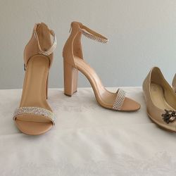 Vera Wang flats and Charlotte Russe hi heels, size 9