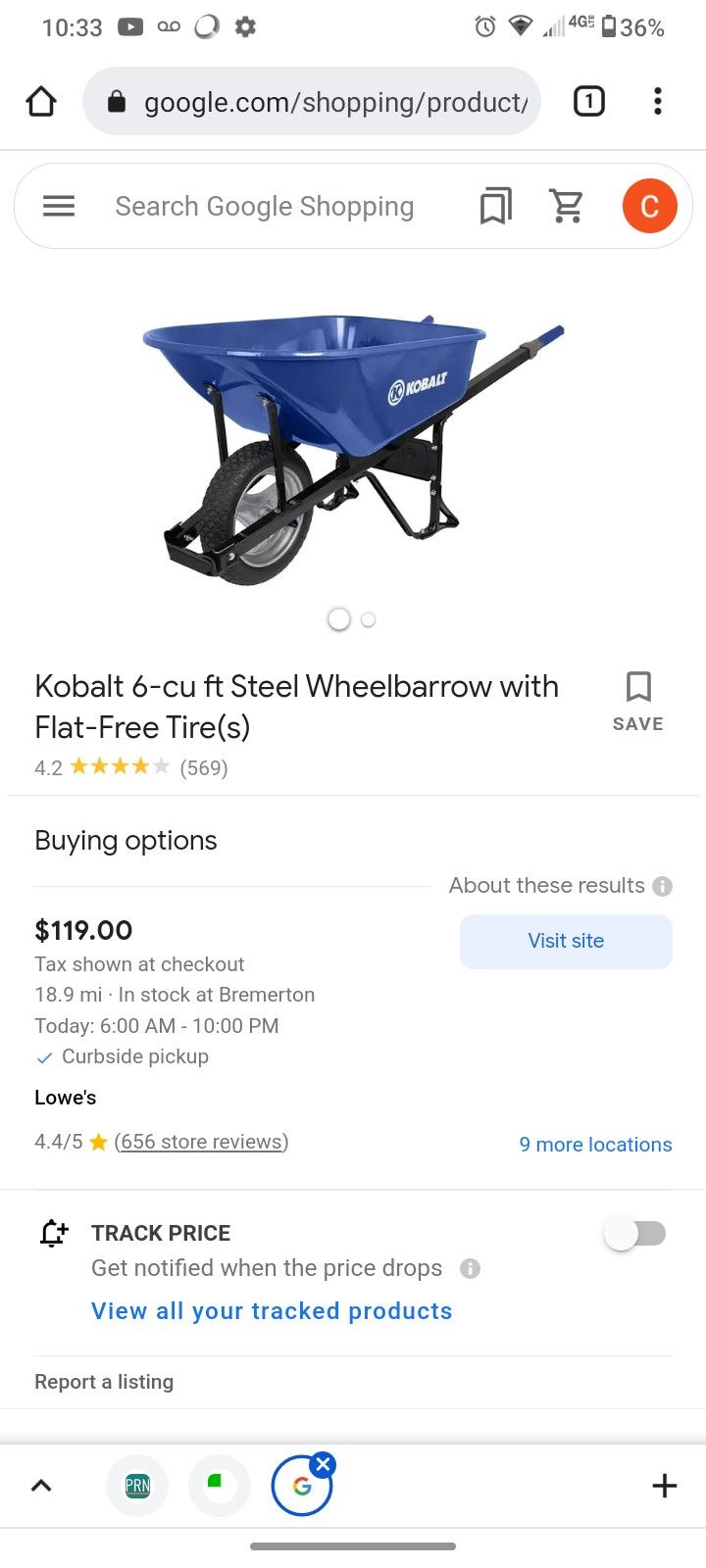 Kobalt WheelBarrow 6 Cu Ft for Sale in Port Orchard, WA OfferUp
