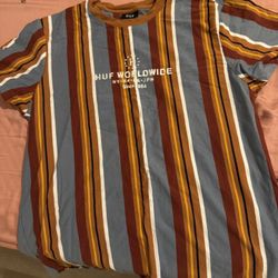 Huff Worldwide T Shirt Striped