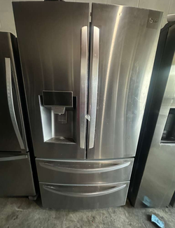 LG 4-Door French Door Fridge – Stainless, Ice/Water, Clean