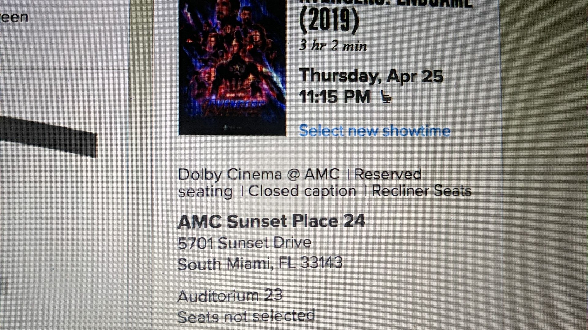 Avengers Endgame tickets AMC sunset place