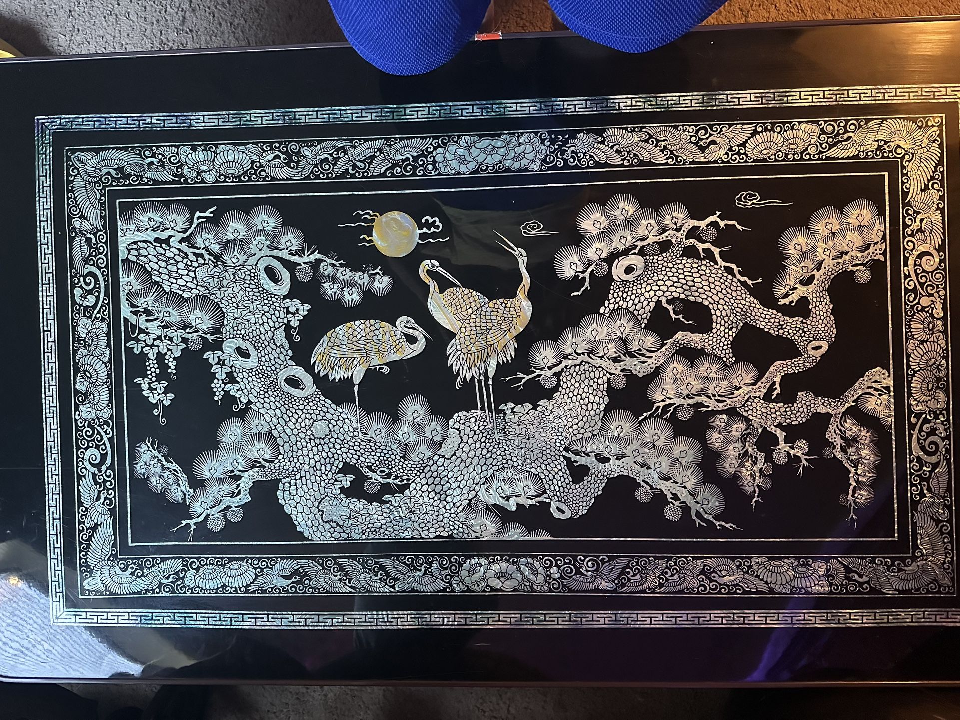 Korean Mother Of Pearl Floor Tea Table