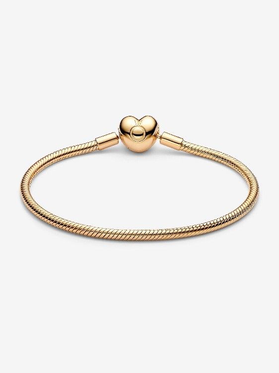Pandora Moments Heart Clasp Snake Chain Bracelet