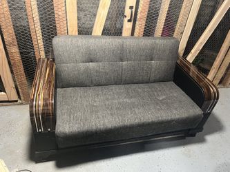 Green sofa W/ Storage Unit