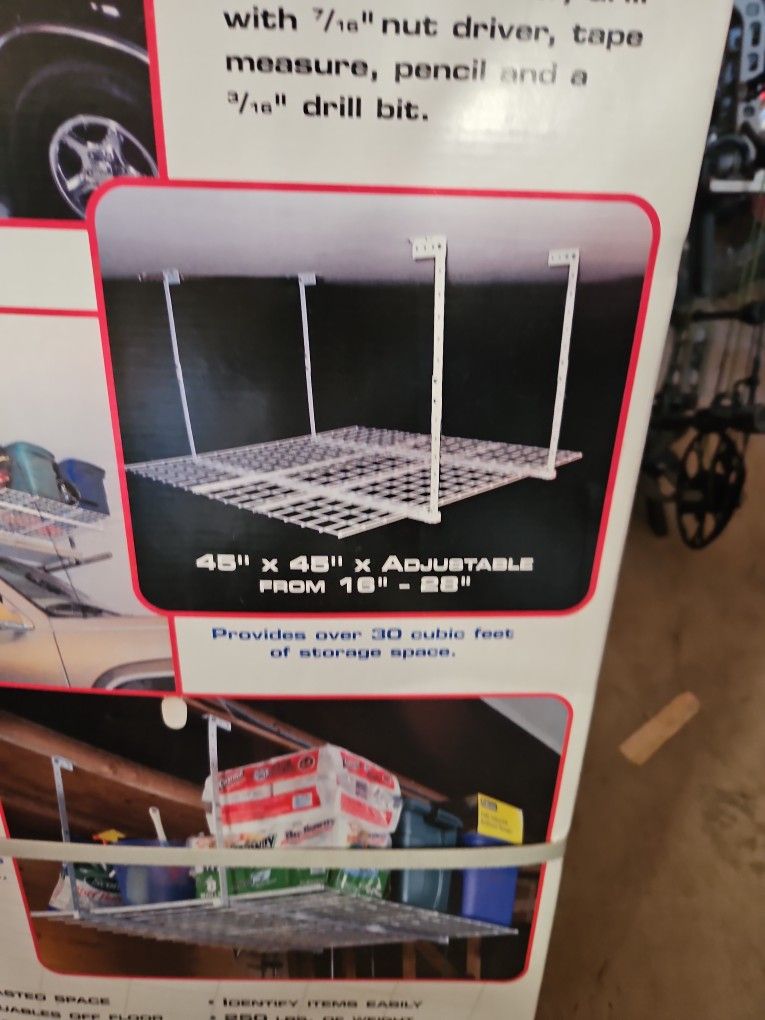 Hyloft Ceiling Mounted Shelf 45x45