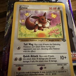 Pokemon Card Eevee Jungle 1st Edition Common 51/64
