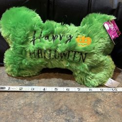 Happy Halloween Plush Squeaky dog toy. New 