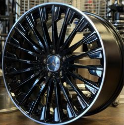 18” Gloss Black Wheels with Tires C250 C300 E Class S Class Rims CLA