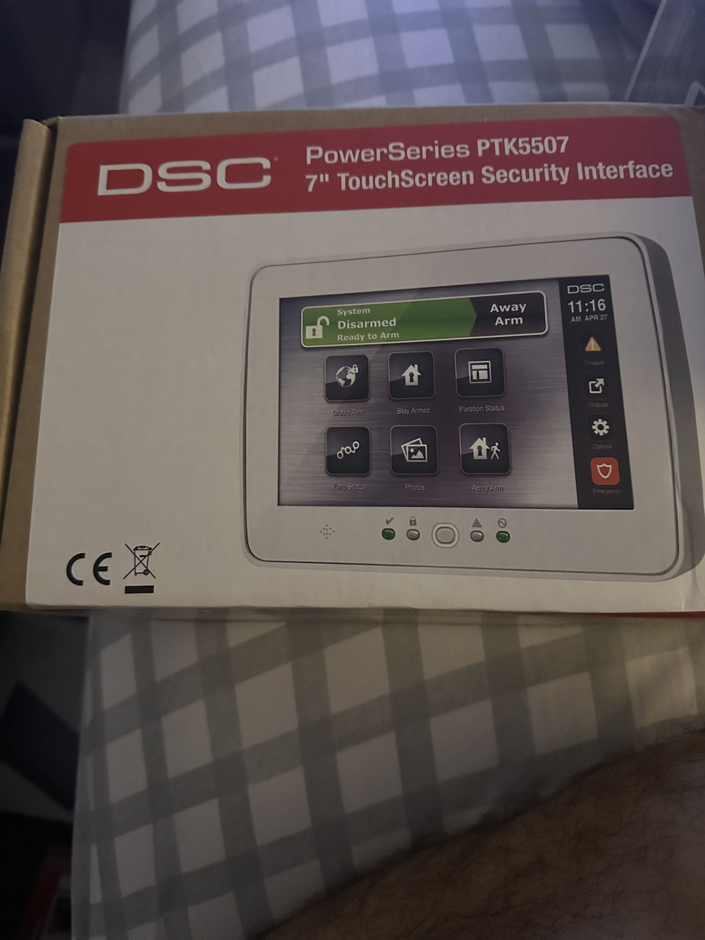 DSC  Power Serie PTK5507 7” Touch Screen Interface 