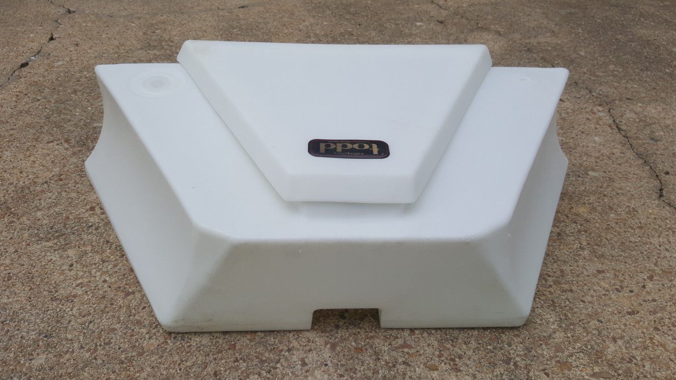 Storage container for inflatable boat