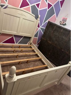 Queen wood bed frame