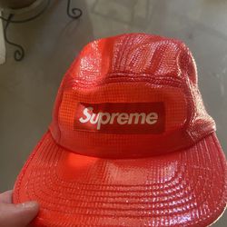 Brand New Authentic Red Supreme 5 panel Ballcap 