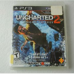 PS3 Uncharted Among Thieves  rated teen .  Good condition and smoke free home . 
