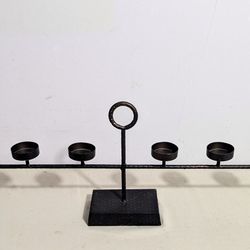 Pottery Barn Hammered Iron 8 Light Votive Tealight Candle Holder Candelabra