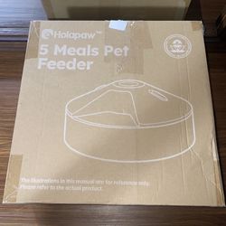 Brand New Holapaw 5 Meals Pet Feeder Timer Automated, Ice-Pack Wet Food Station
