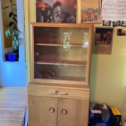 Mid century Modern Blonde Cabinet