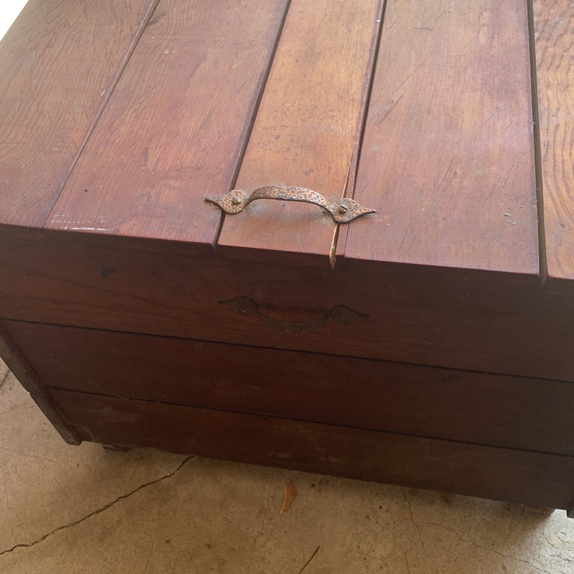 Antique Large Chest  48 Inches Long (4ft) 20 1/2 Inches High and 26 Inches Deep. 