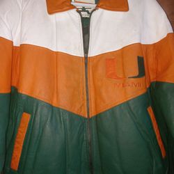 Miami Hurricane Vintage Leather Jacket 