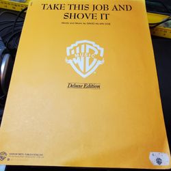 sheet music for "Take This Job and Shove It" by David Allen Coe