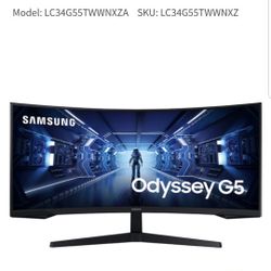 Samsung  34'' Gaming (3440x1440) 1ms LCD G5 Odyssey Monitor with 1000R Curved Screen

