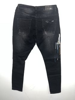 Amiri Paint Drip Logo Jeans