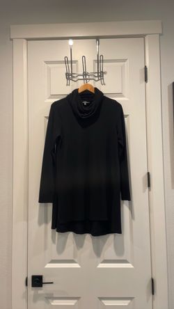 Black Cowl Neck Long Sleeve Tunic Top