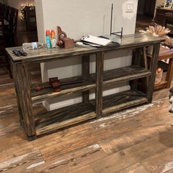 Wood Custom Made Entertainment Table - Couch Table 