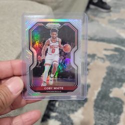 Coby White Silver Prizm Basketball Card