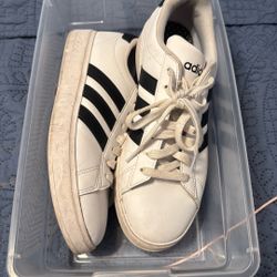 adidas Mens Grand Court 2.0 Tennis Shoe, Adult, FTWR White/Core Black/FTWR White