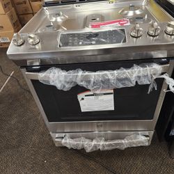 Amazing GE JGS760SPSS 30 Inch Gas Range Slide In With Convection Oven And Air Fryer
