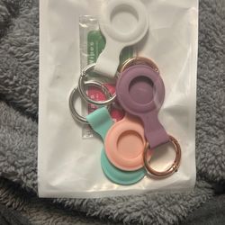 Soft Silicone Air Tag Cover Keychain