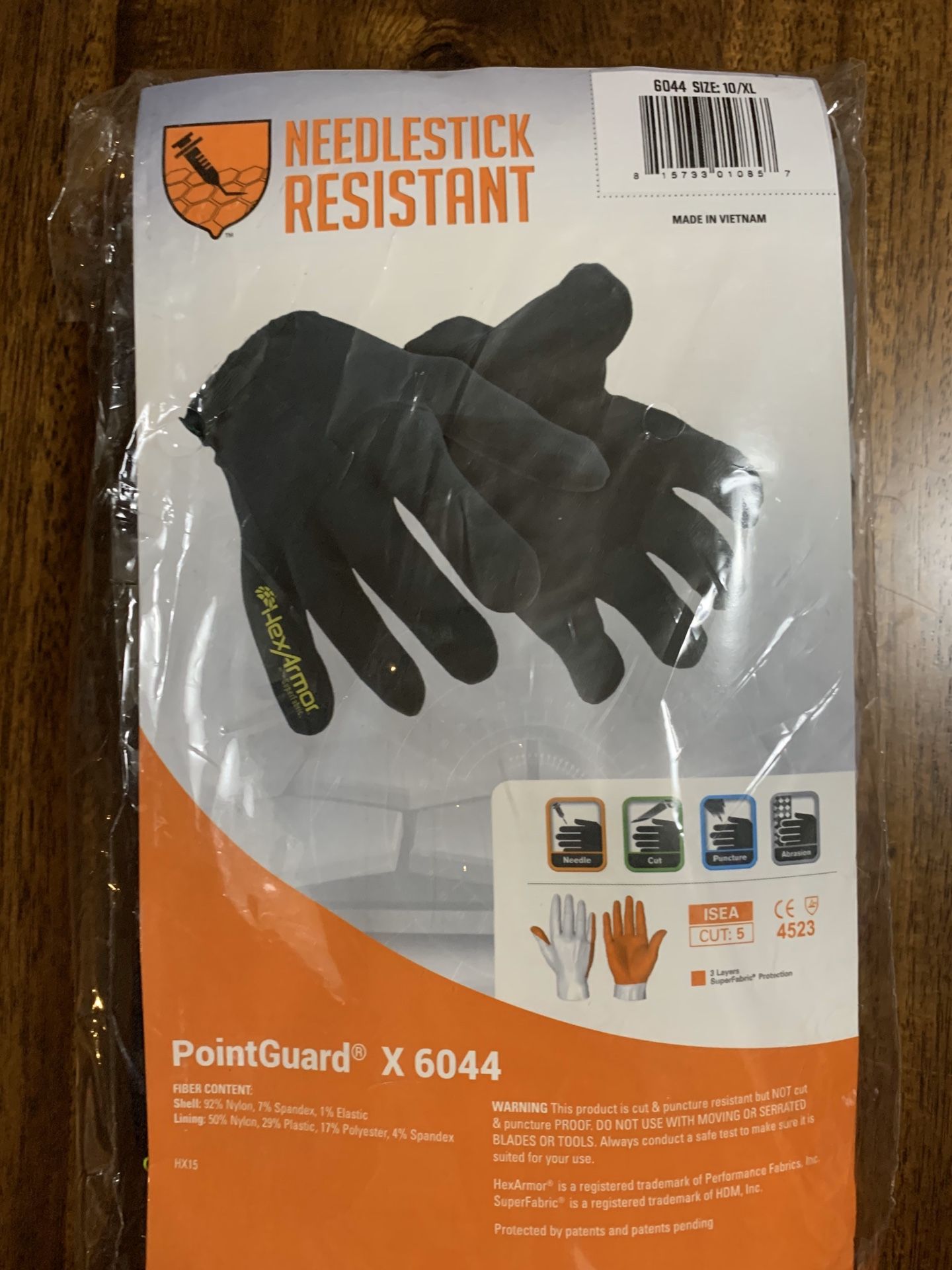 Hexarmor puncture resistant gloves