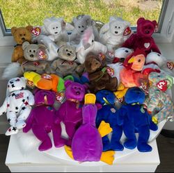 Vintage TY Beanie Babies w/ Hang Tags 90s Y2K Teddy Bears Critters Rare Ones