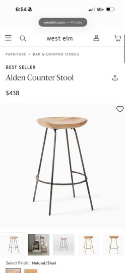 West Elm Barstool Chairs (set of 2)