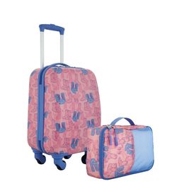 Wrangler Cowgirl Kid's 2 Piece Hard Side 4-Wheel Rolling Carry-on Luggage Set