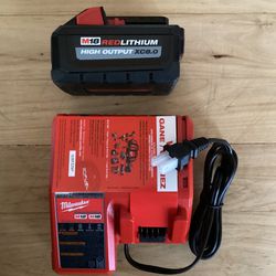 Milwaukee M18 HIGH OUTPUT 8.0 Battery And Charger.  Brand NEW.