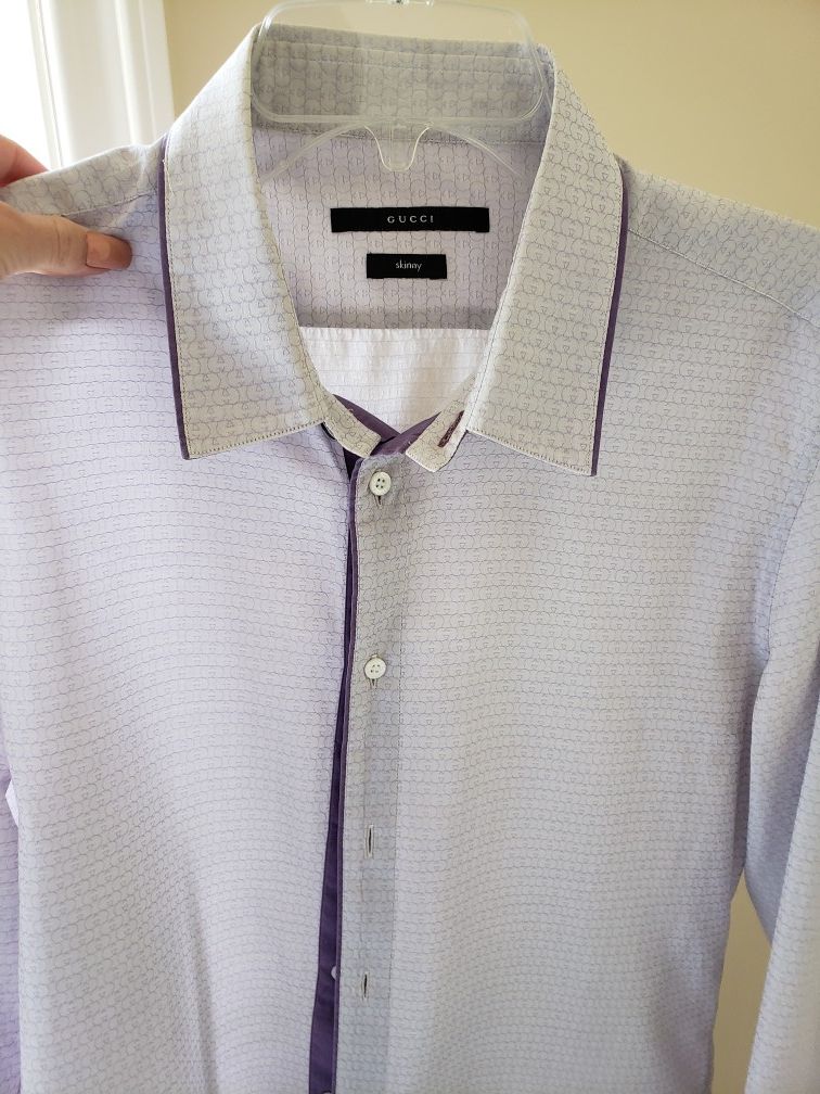 GUCCI MENS DRESS SHIRT RUNWAY EDITION MEDIUM