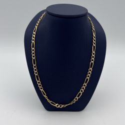 Diamond Cut Gold Figaro Chain