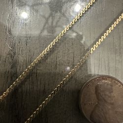 Solid 14k Yellow Gold Serpentine Flat S Link Necklace Chain 2mm Wide 18” Length