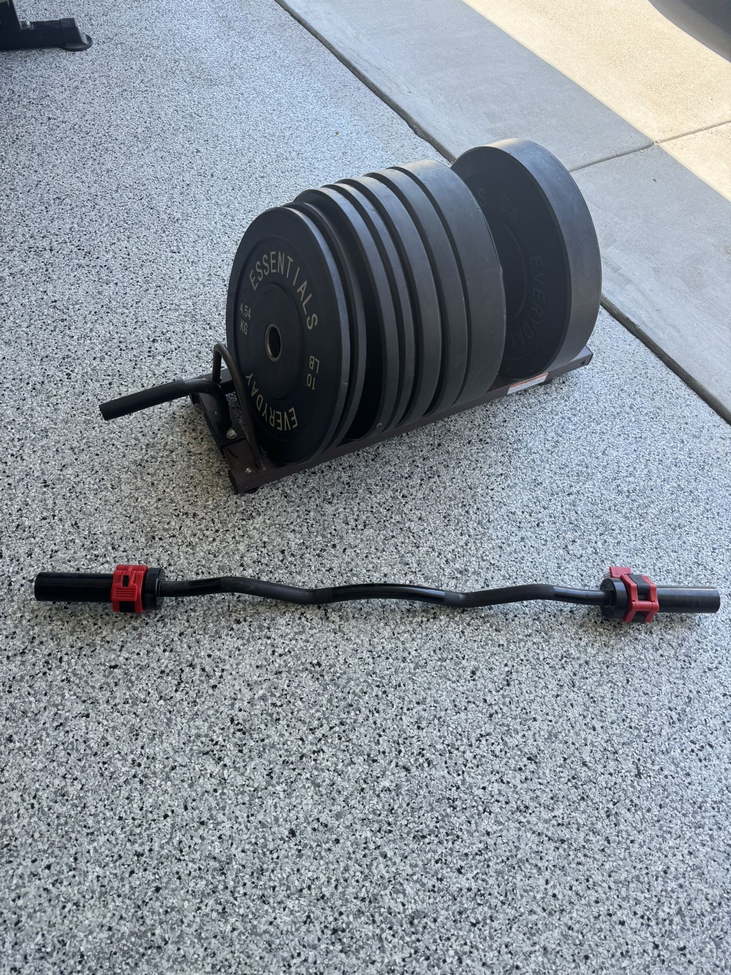 Weight Plates/ Barbell/ Plates Rack With Wheels