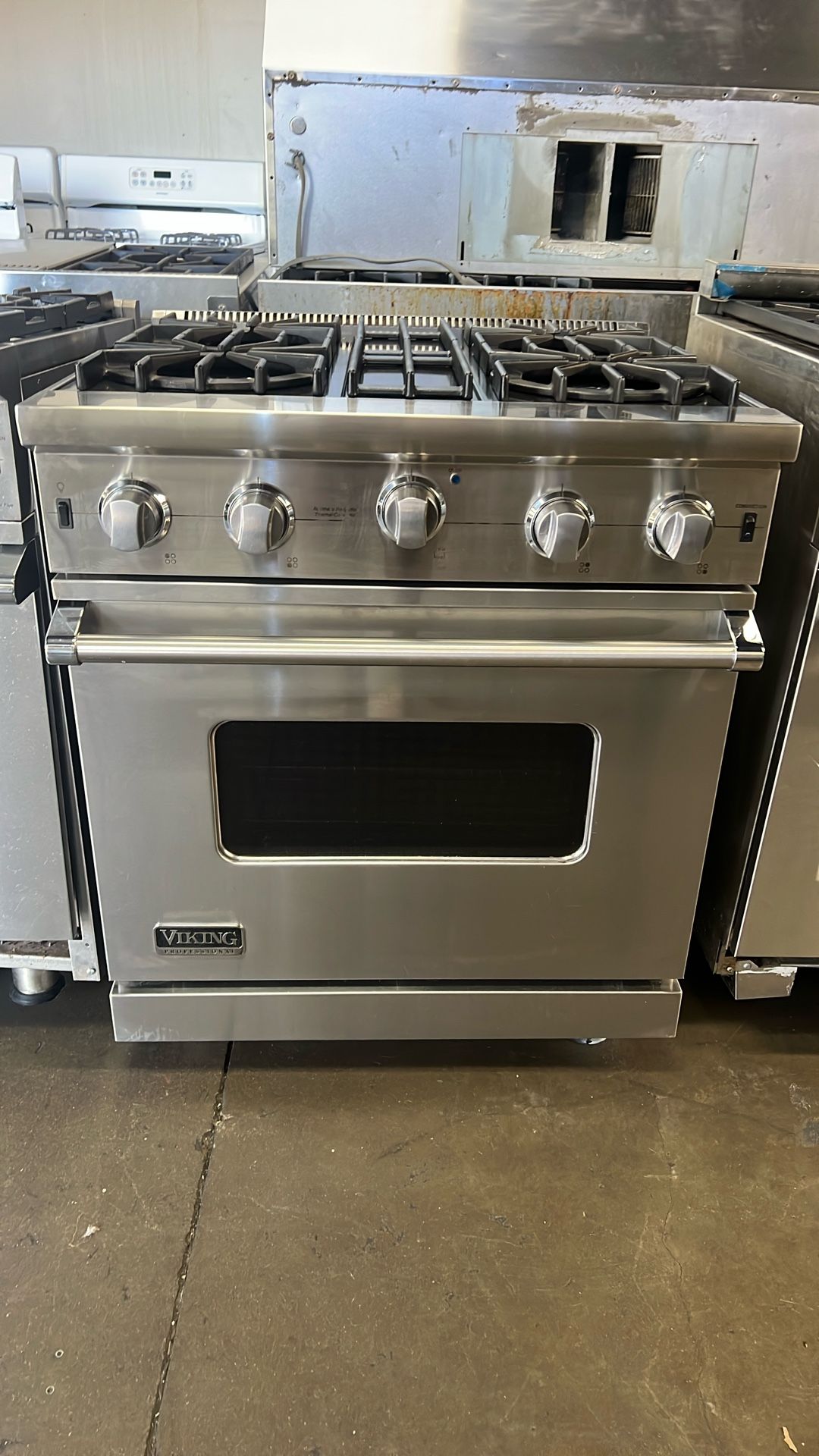 VIKING 30”WIDE GAS RANGE STOVE IN STAINLESS STEEL 