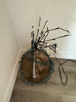 Vase de Cristal con su decoración de luces