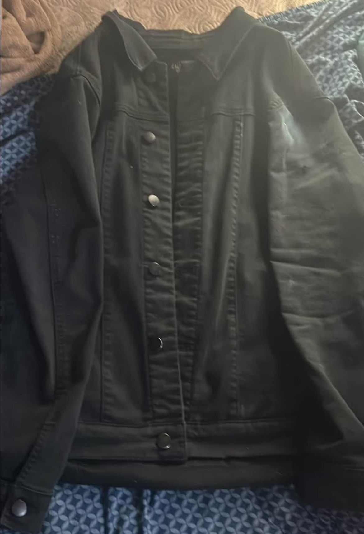 CALIVILLE STRETCH BLACK BUTTON JACKET