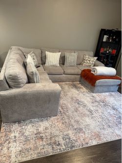 Couch, Rug, Entertainment Center