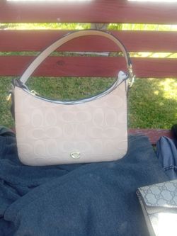 Coach Signature Embossed Shoulder Bag