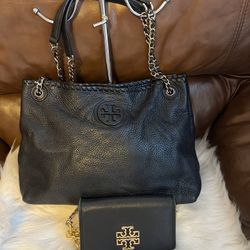 Toryburch Tote Bag And Wallet On Chain Set